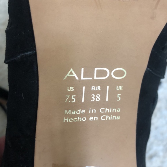 Aldo Ankle Cut Out Boots Black 7.5 - Picture 9 of 11